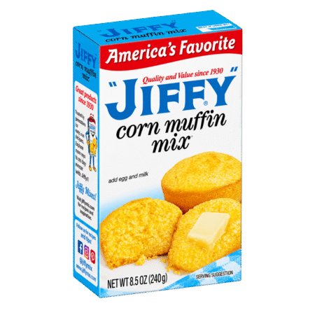 Box of Jiffy Corn Muffin Mix
