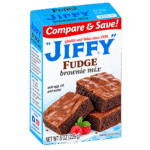 Box of Jiffy Fudge Brownie Mix