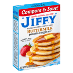 Box of Jiffy Pancake Mix