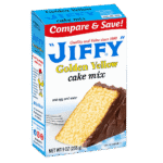 Box of Jiffy Golden Yellow Cake Mix