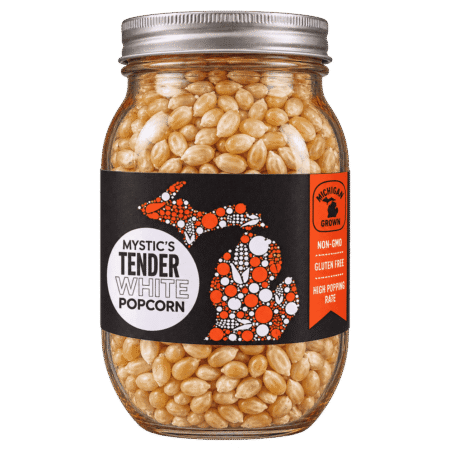 Jar of Mystic Kettle Tender Popcorn Kernels