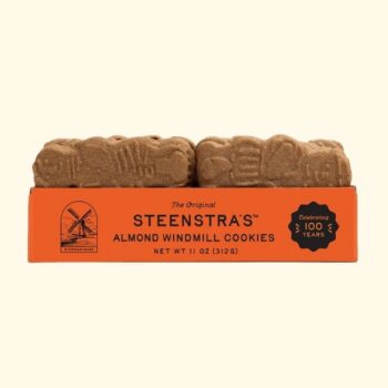 Orange box of Steenstras cookies.