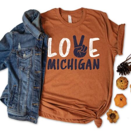 Michigan Peace & Love Tee - Autumn
