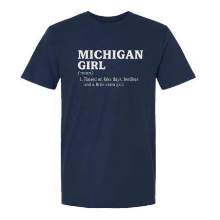 Michigan Girl Tee - Heather Navy
