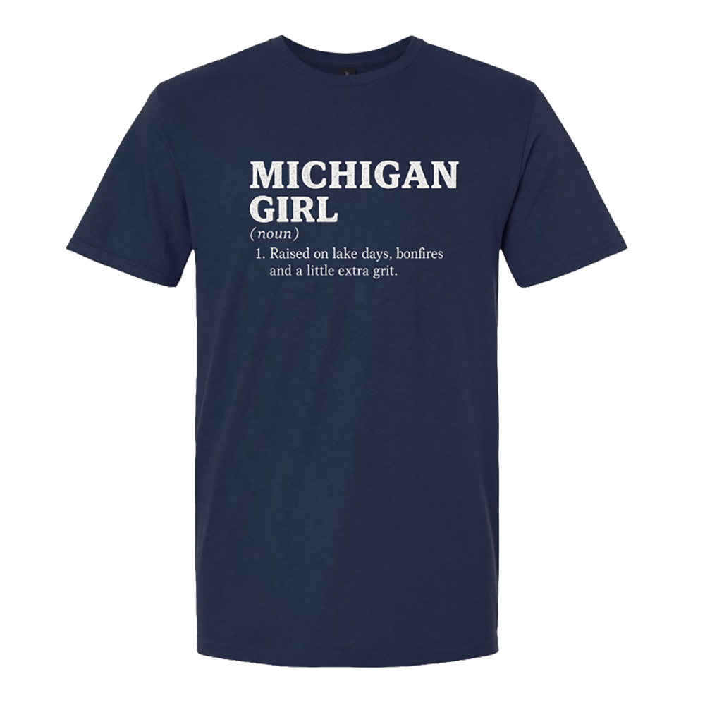 Michigan Girl Tee - Heather Navy